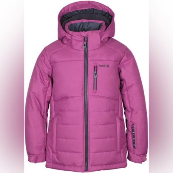 Kamik Other - Kamik Girls' Warm Insulated Puffer Winter Coat - Pink & Black - Size 10 (140cm)